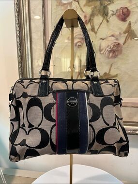 Coach Rehab Op Art Stripe Satchel / Sophia Satchel - Project
